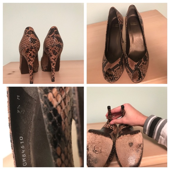 Stuart Weitzman "Snakeskin" Heels - Picture 2 of 4
